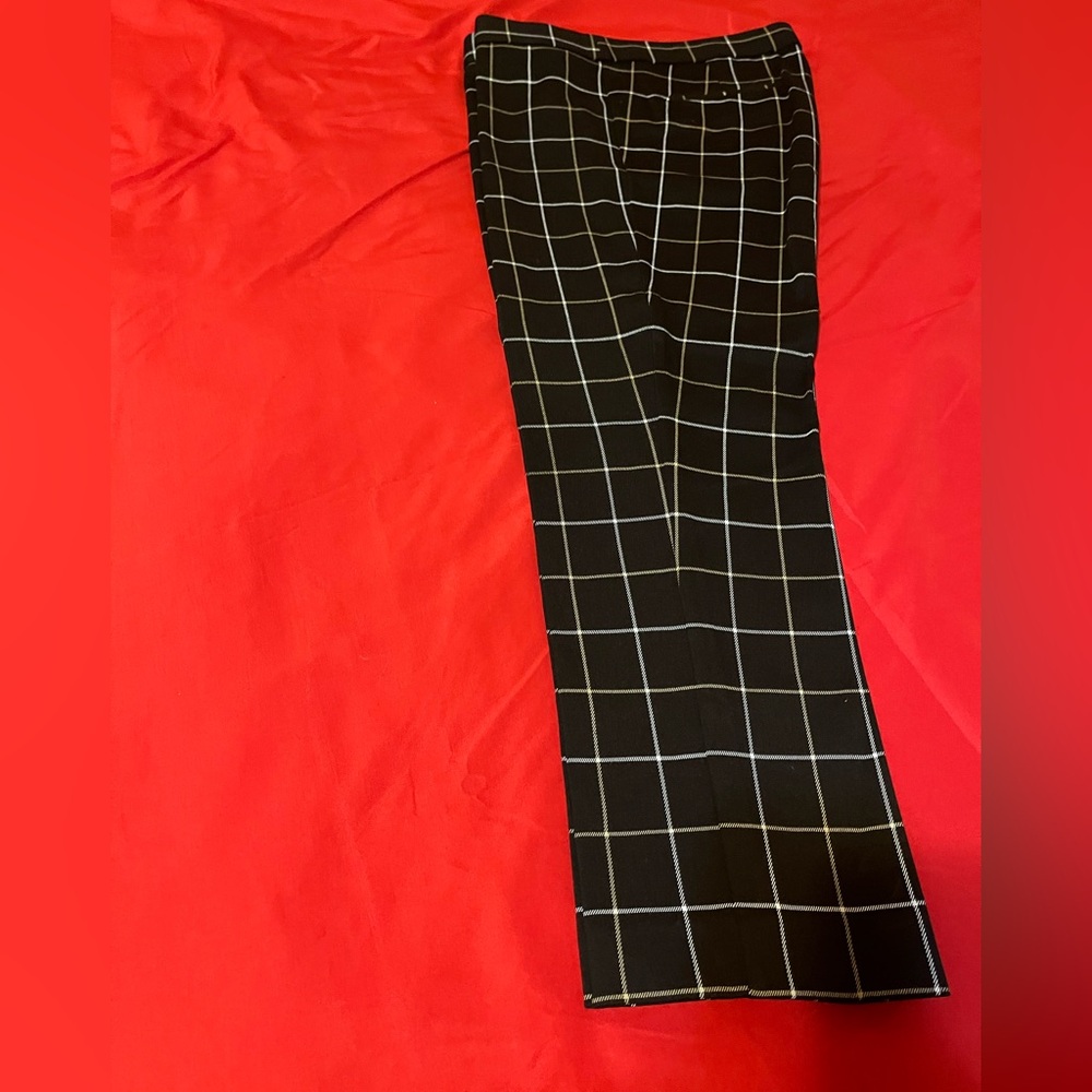 Black White Tan Checkered Women’s Pants